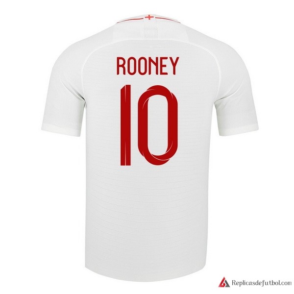 Camiseta Seleccion Inglaterra Primera equipación Rooney 2018 Blanco
